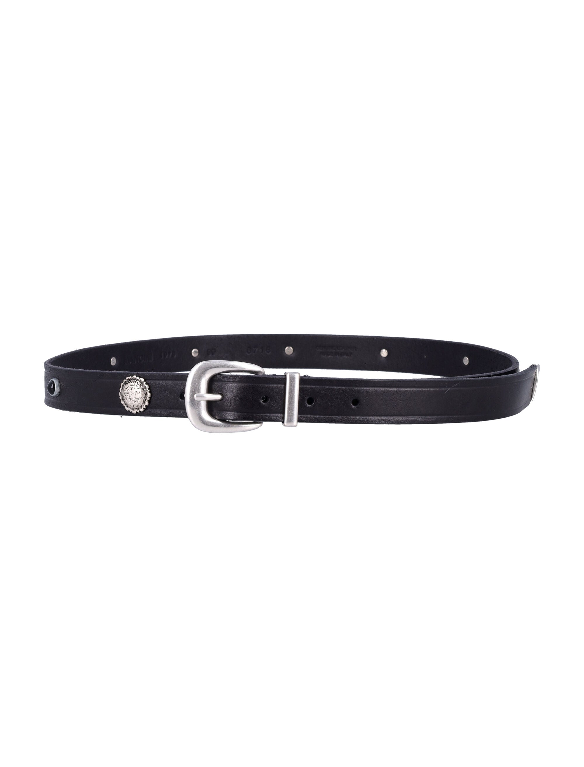MANCINI 1979 Classic Engraved Studs Belt - 2.5 cm