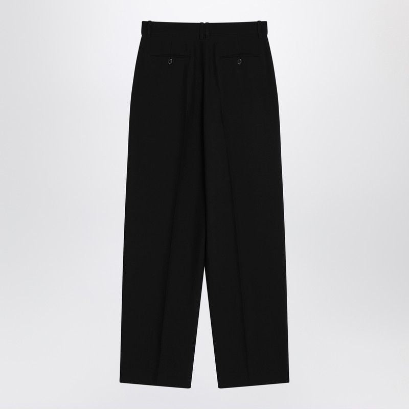 THE ROW High-Waisted Wide-Leg Trousers with Pleats