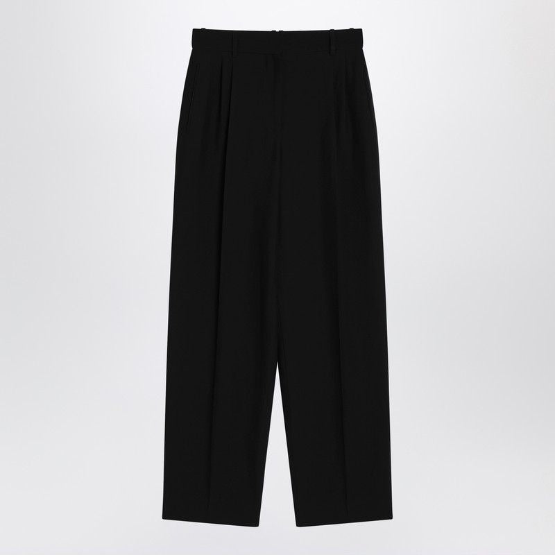 THE ROW High-Waisted Wide-Leg Trousers with Pleats