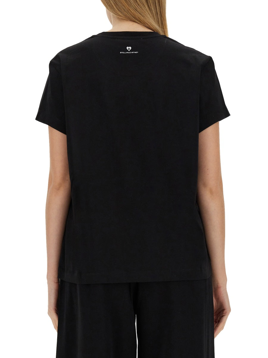 STELLA McCARTNEY Logo T-Shirt - Regular Fit - Size S