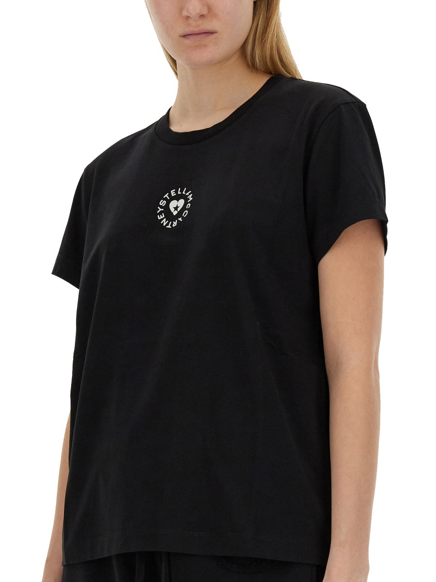 STELLA McCARTNEY Logo T-Shirt - Regular Fit - Size S