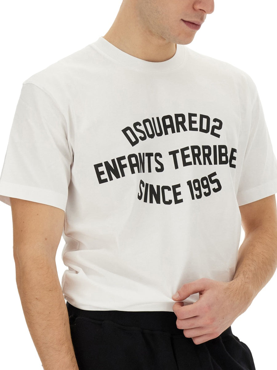 DSQUARED Graphic Logo Print T-Shirt - Size L