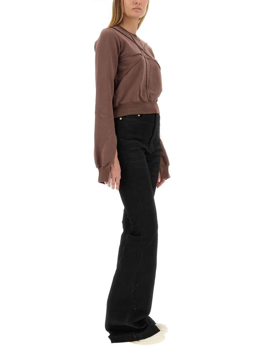 RICK OWENS DRKSHDW Cropped Cotton Sweatshirt for Women