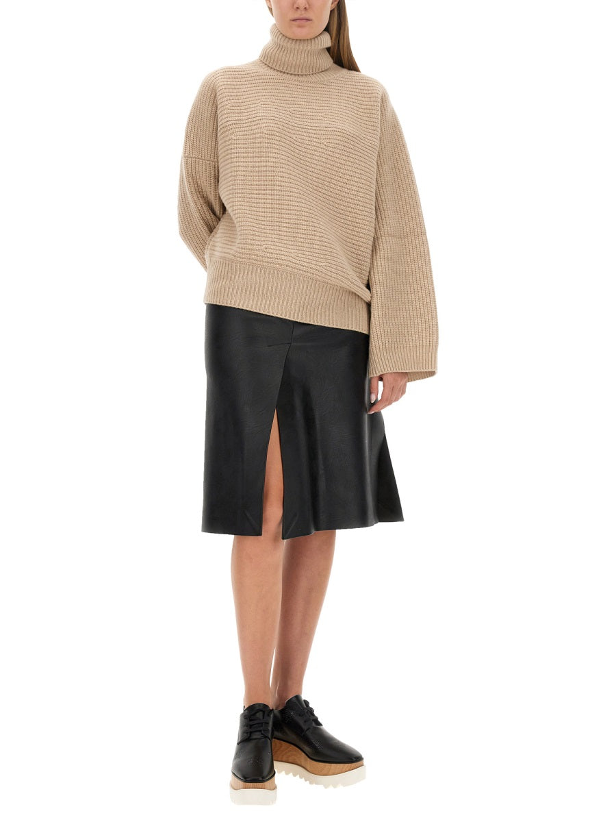 STELLA McCARTNEY Oversized Cashmere Turtleneck Shirt - Size S