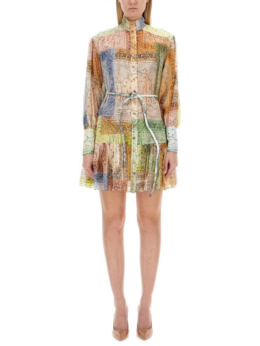 ZIMMERMANN Chic Women's Mini Dress in Multi-Pattern