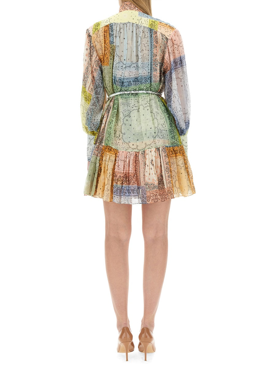 ZIMMERMANN Chic Women's Mini Dress in Multi-Pattern