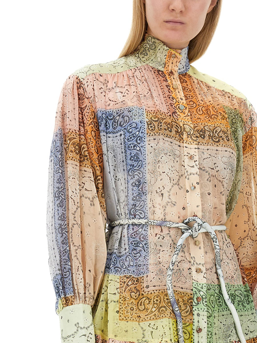 ZIMMERMANN Chic Women's Mini Dress in Multi-Pattern