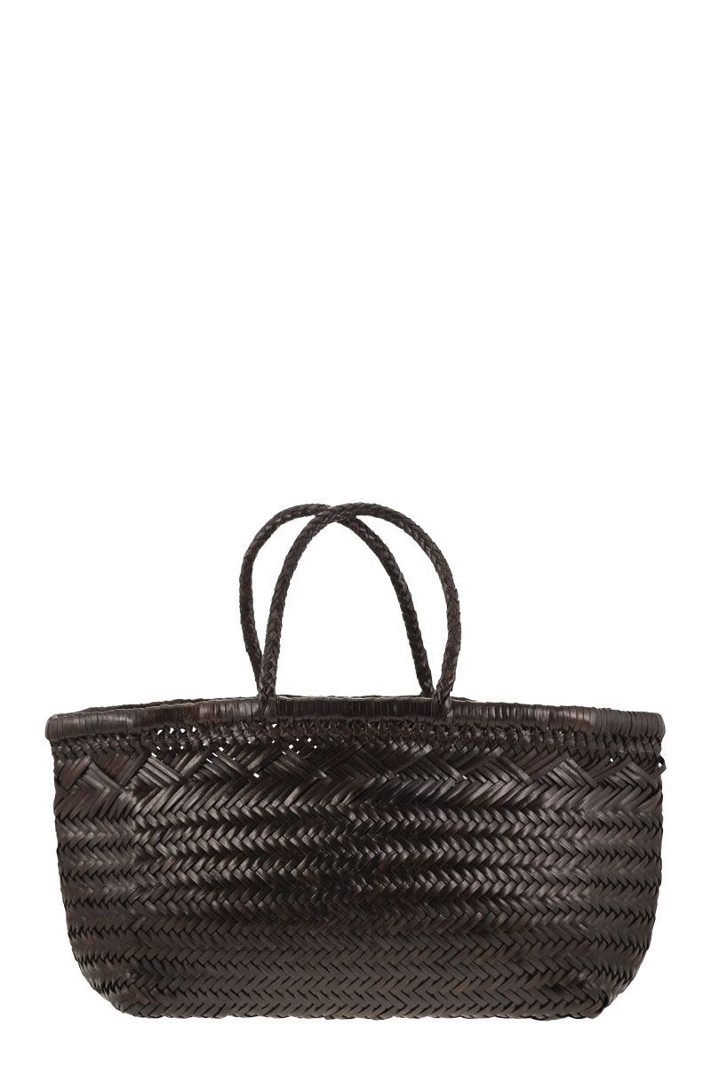 DRAGON Triple Jump Big - Woven Leather Handbag (W 35 x H 21 x D 13 cm)