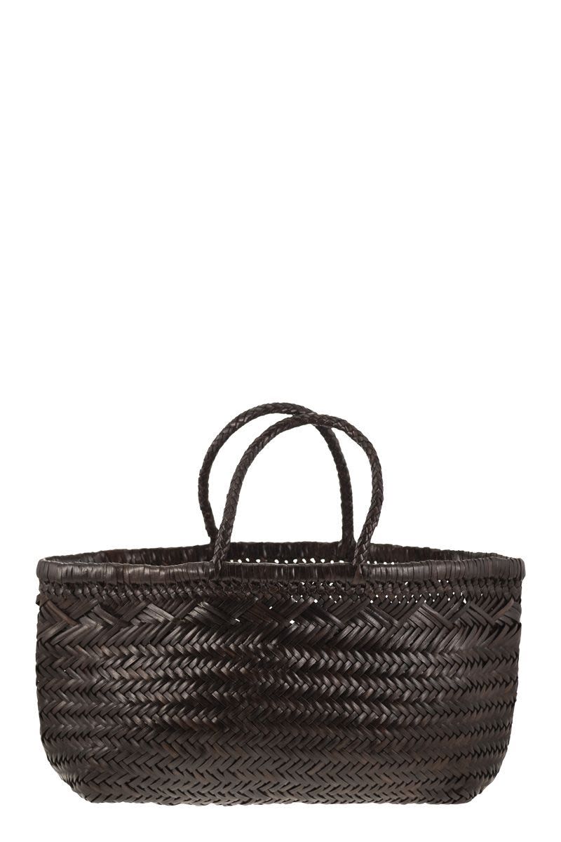 DRAGON Triple Jump Big - Woven Leather Handbag (W 35 x H 21 x D 13 cm)