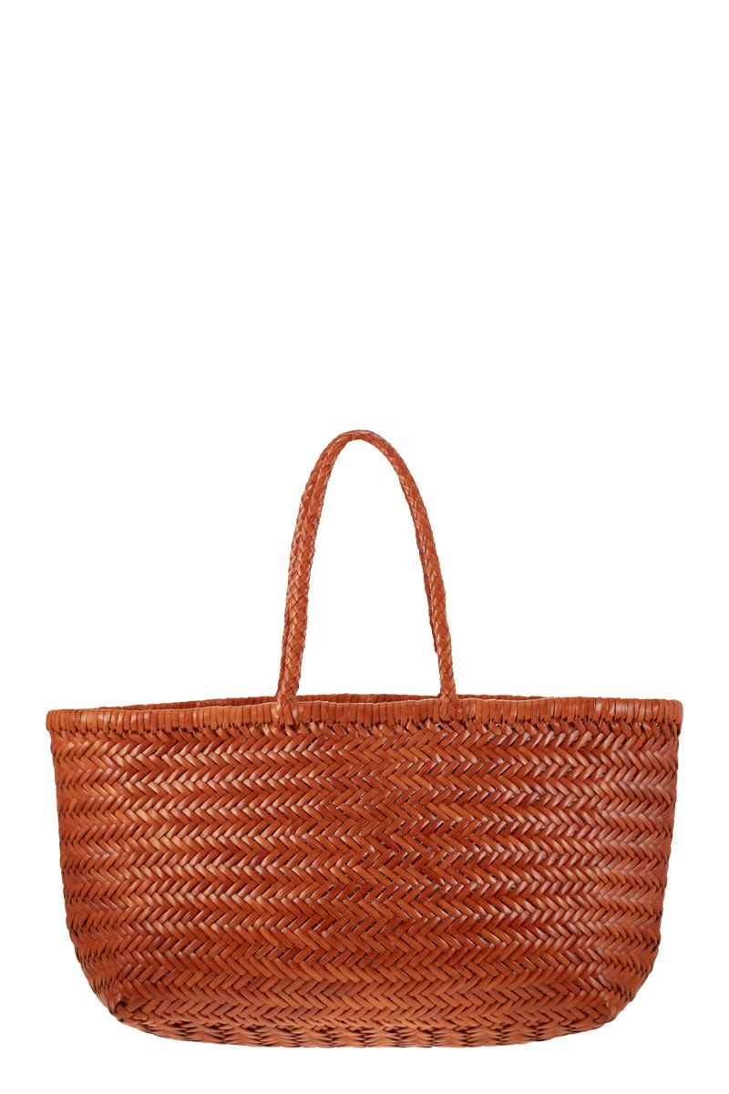 DRAGON Triple Jump Big Woven Leather Handbag - 35 x 21 x 13 cm