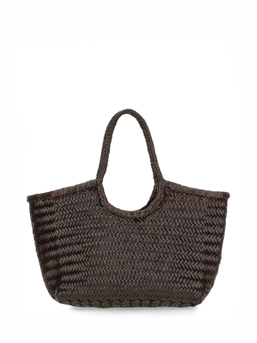 DRAGON DIFFUSION Large Leather Shoulder Bag with Classic Style - 22 CM X 46 CM X 15 CM
