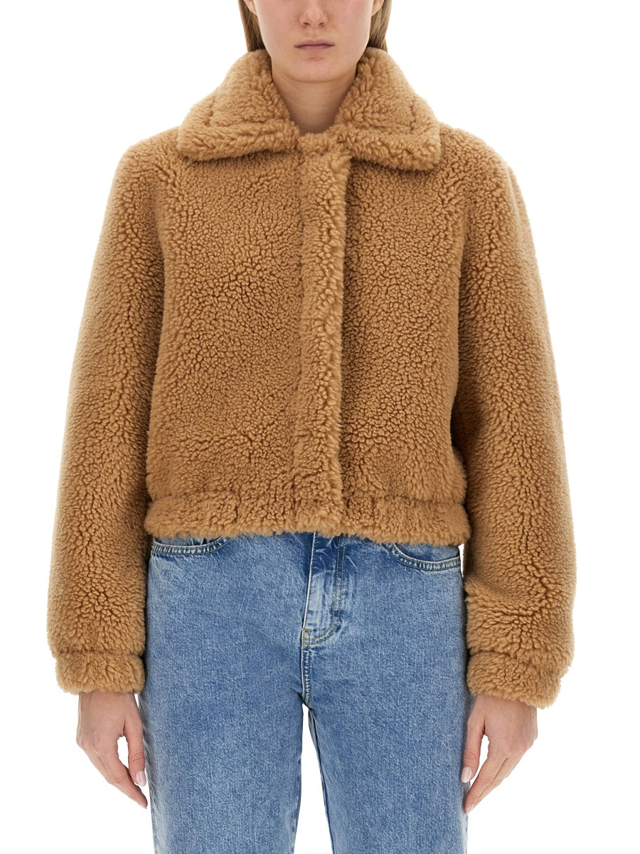 MOSCHINO JEANS Furry Effect Jacket - Regular Fit