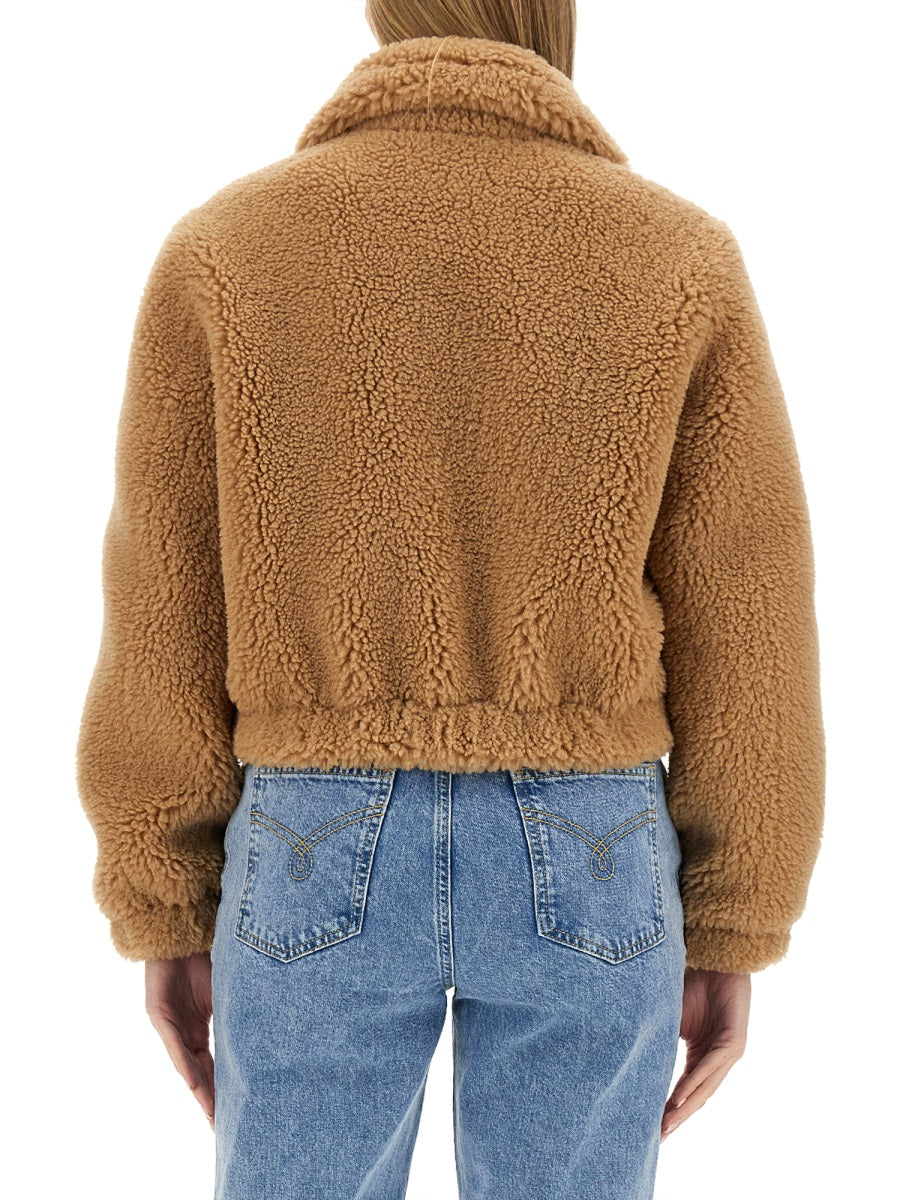 MOSCHINO JEANS Furry Effect Jacket - Regular Fit