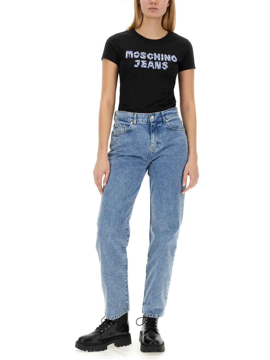 MOSCHINO JEANS Boyfriend Fit Cotton Denim Pants - Size 27