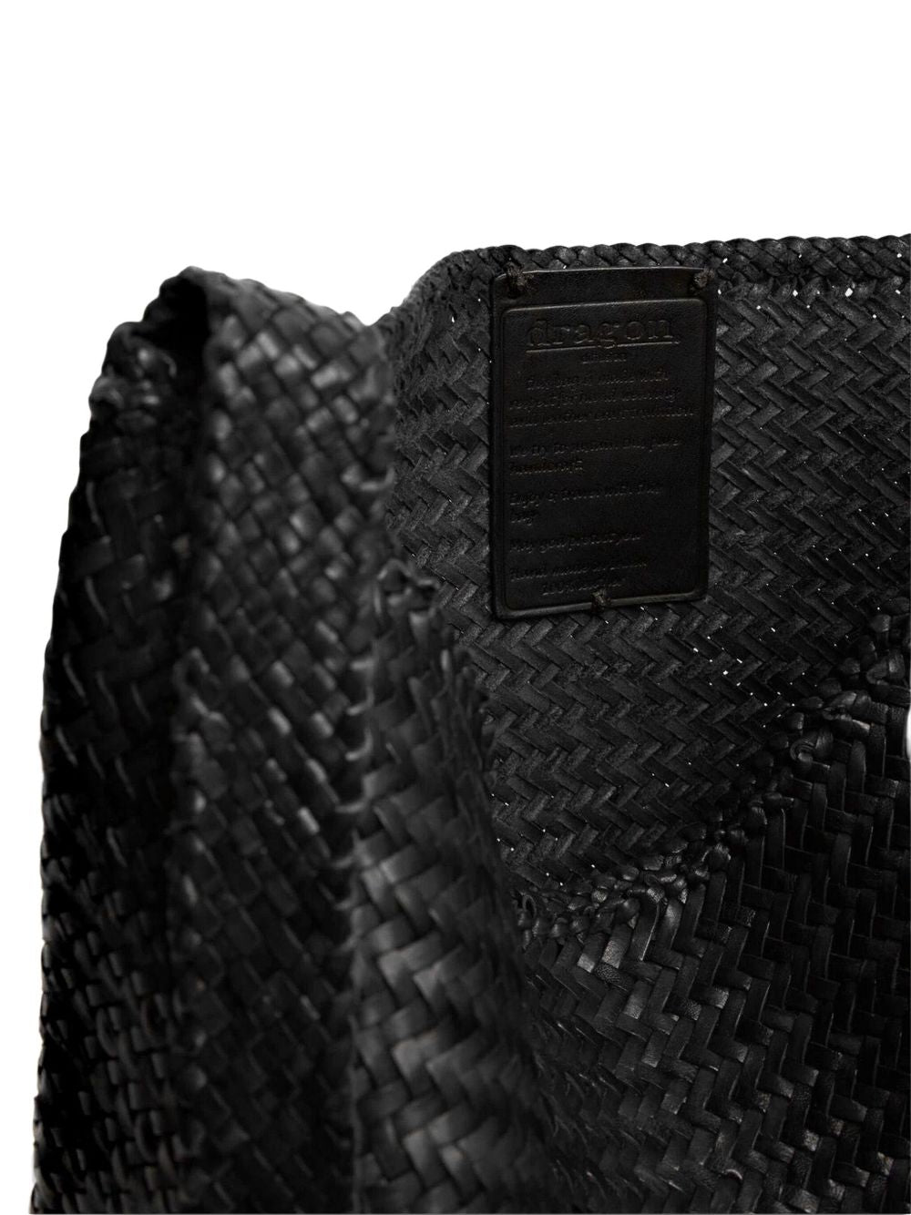 DRAGON DIFUSSION Handwoven Tote Handbag - Dimensions: W 39 x H 36 x D 0.5 CM