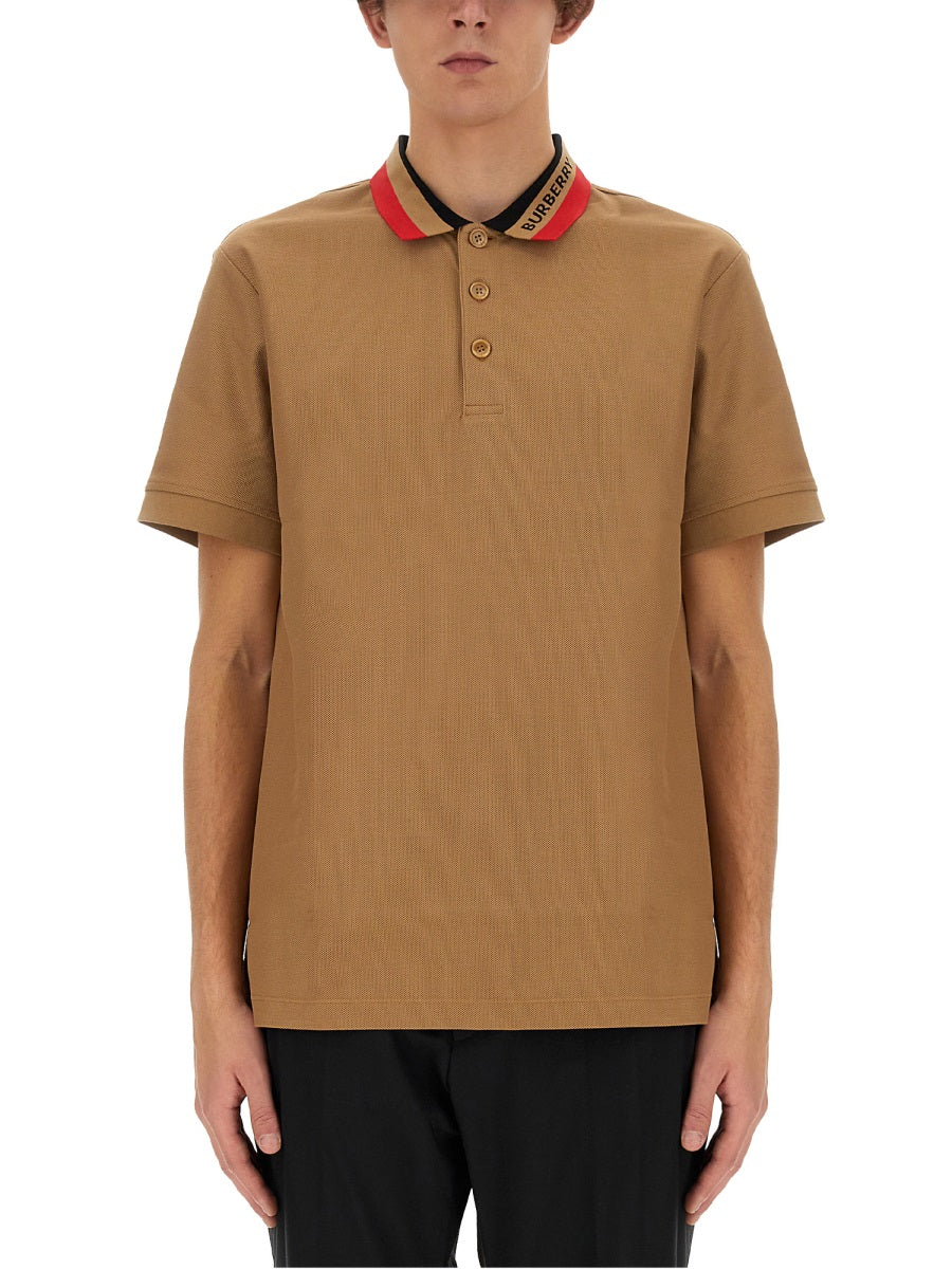 BURBERRY Men's Cotton Polo Shirt - Size L