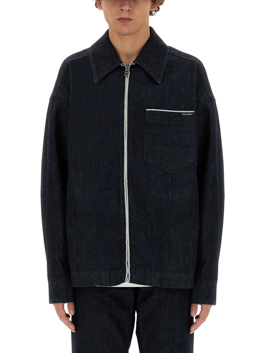 DOLCE & GABBANA Selvedge Denim Blouson - Regular Fit