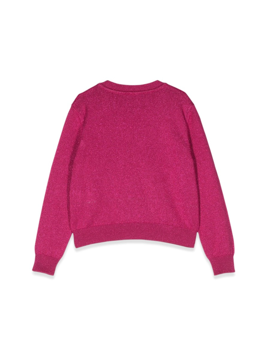 VERSACE Mini Crew Neck Pullover with Embroidered Logo