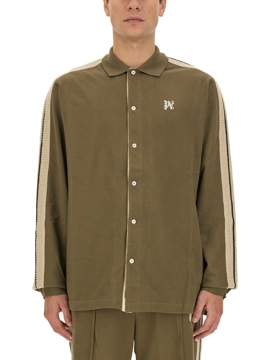 PALM ANGELS Monogram Shirt - Regular Fit Size L