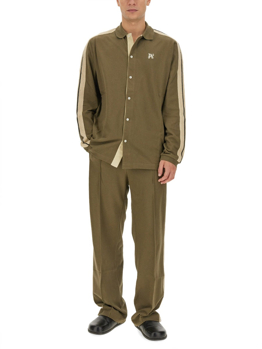 PALM ANGELS Monogram Shirt - Regular Fit Size L