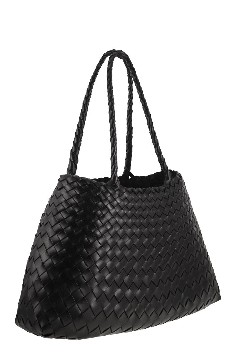 DRAGON Woven Leather Handbag - Large