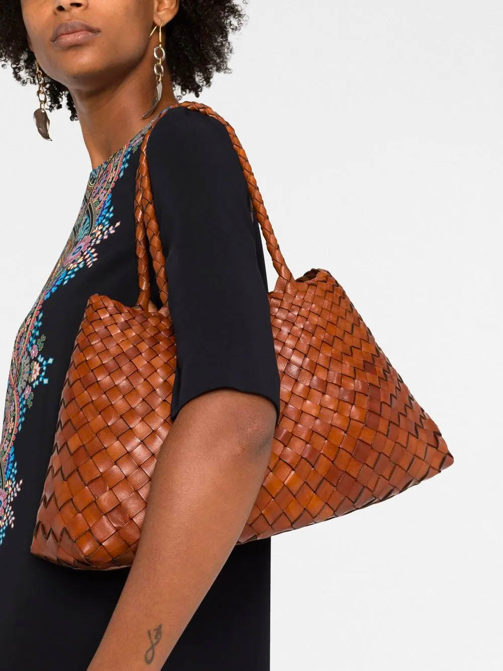 DRAGON DIFUSSION Mini Handbag - Double Top Handles, 23x44x14 CM