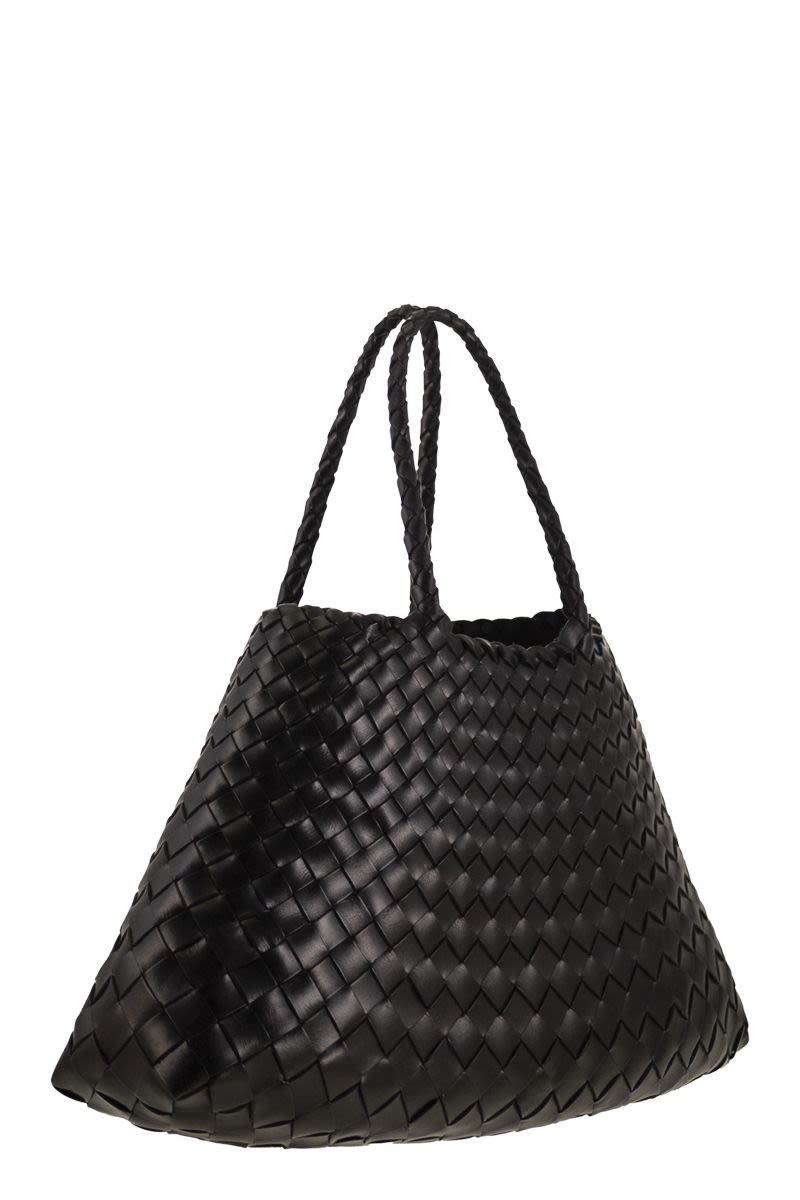 DRAGON Mini Woven Leather Handbag
