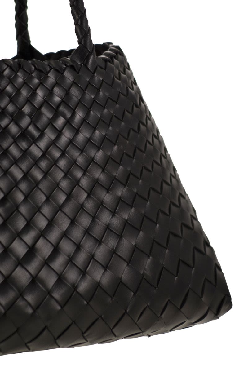 DRAGON Mini Woven Leather Handbag