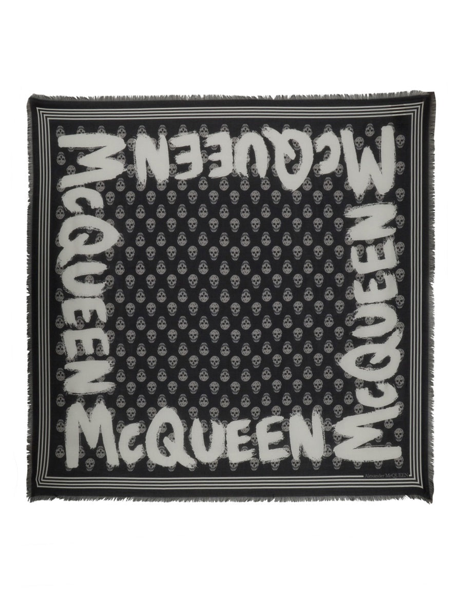 ALEXANDER McQUEEN Graffiti Biker Scarf