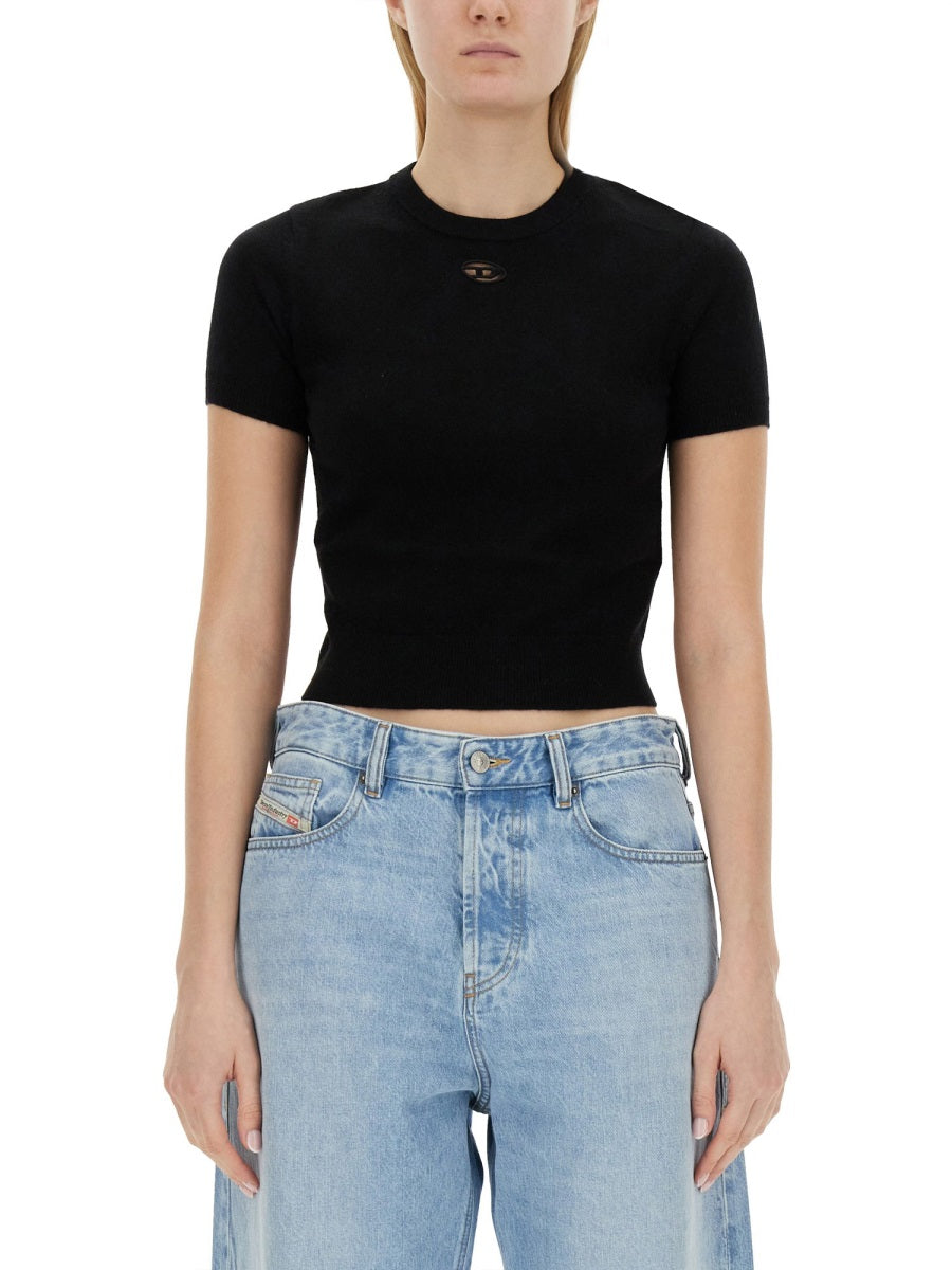 DIESEL Slim Fit Cashmere Wool Jersey T-Shirt - Size S