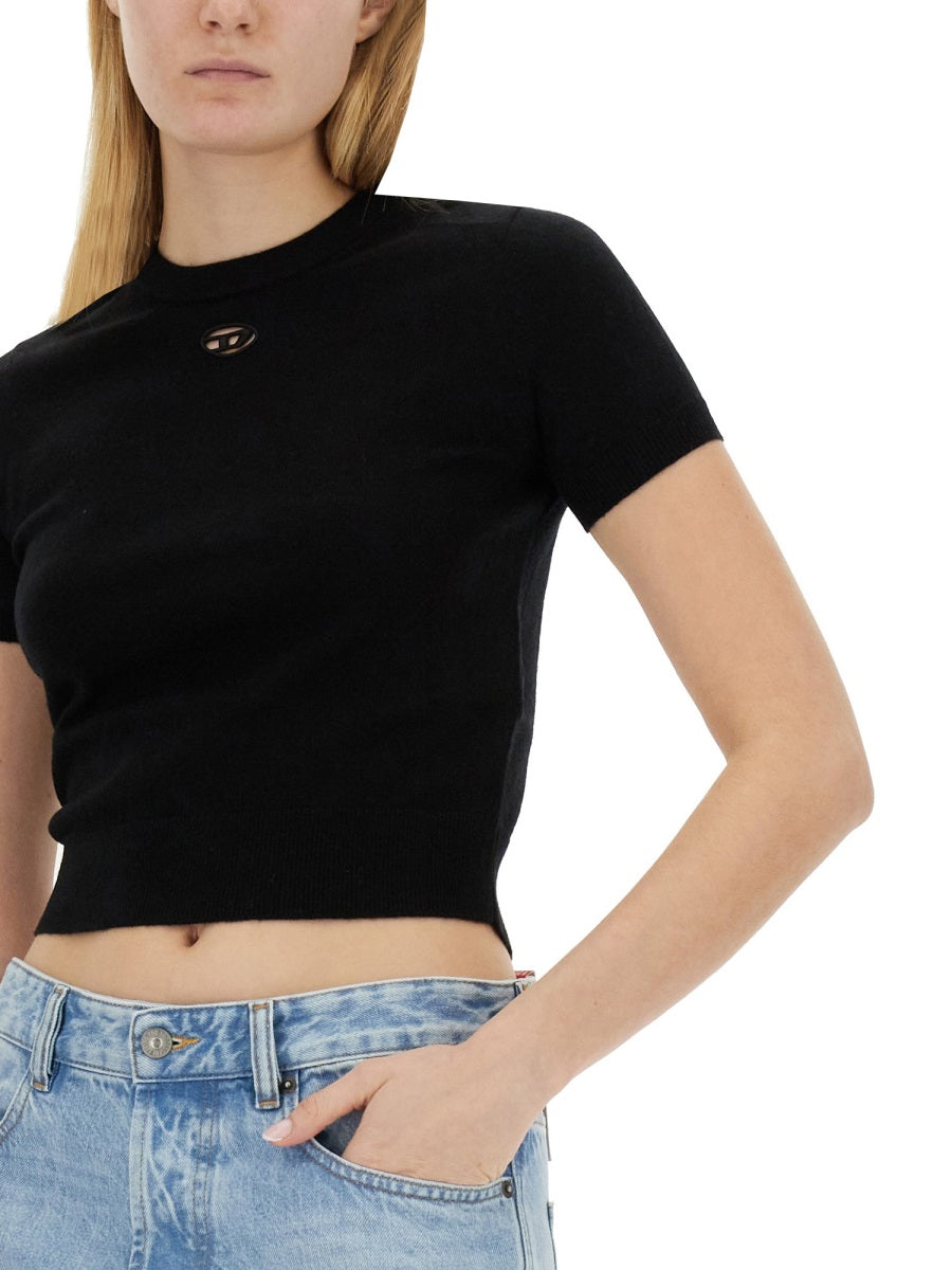 DIESEL Slim Fit Cashmere Wool Jersey T-Shirt - Size S