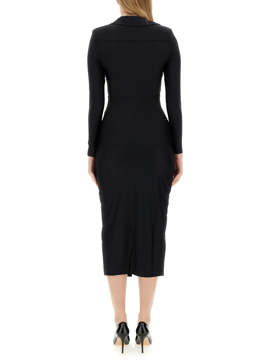 SELF-PORTRAIT Slim Fit Midi Dress - Size 8