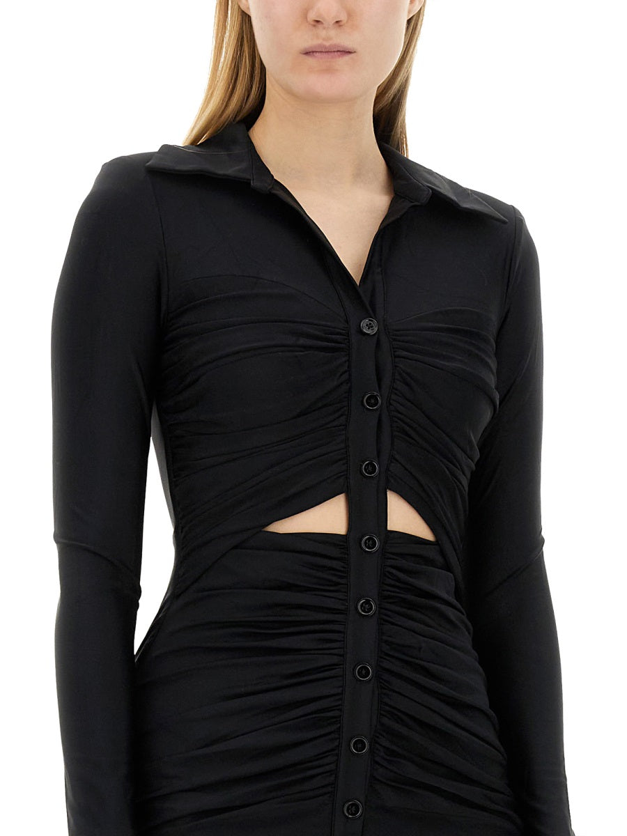 SELF-PORTRAIT Slim Fit Midi Dress - Size 8