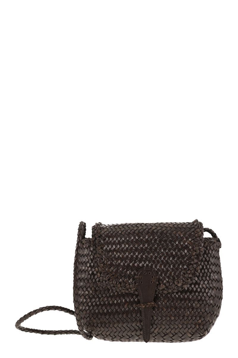 DRAGON Mini City Woven Leather Handbag - 21cm x 17cm x 5cm
