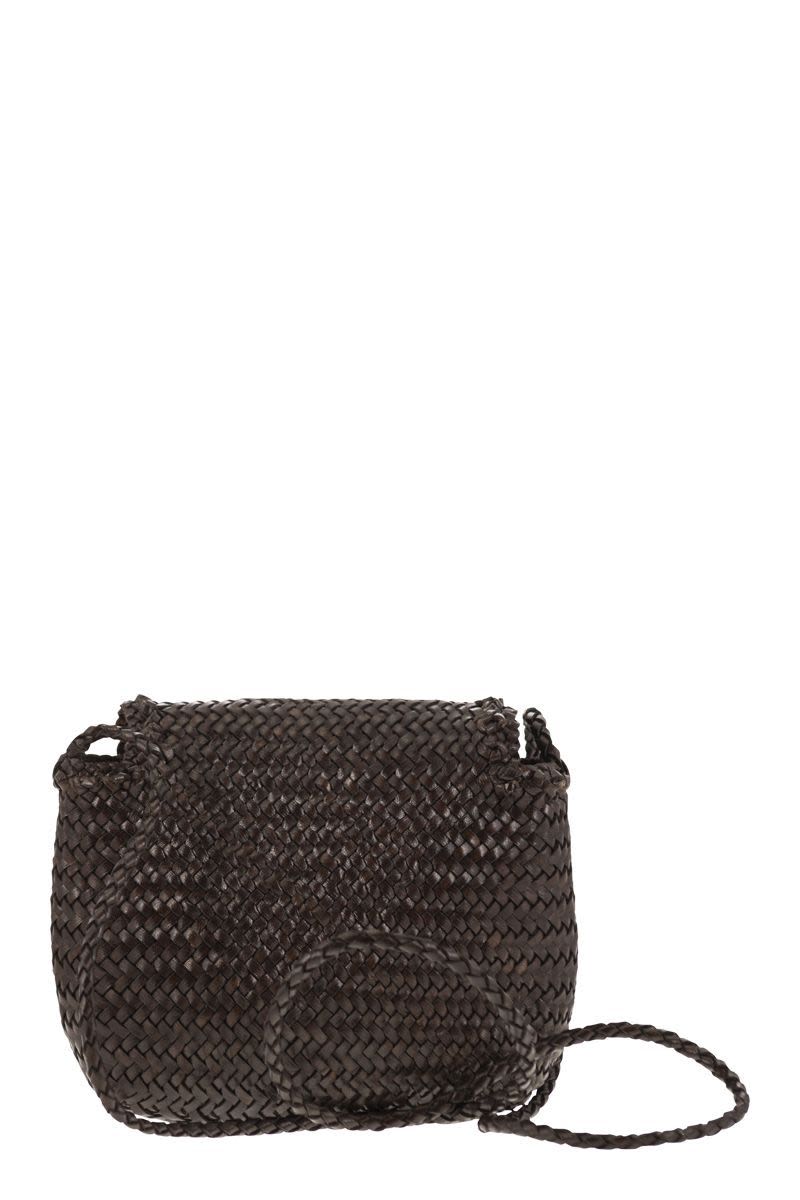 DRAGON Mini City Woven Leather Handbag - 21cm x 17cm x 5cm