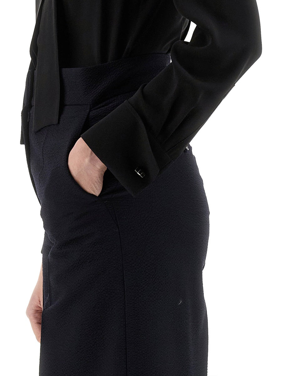 MAX MARA Elegant Shirt with Bow - Regular Fit Size 40