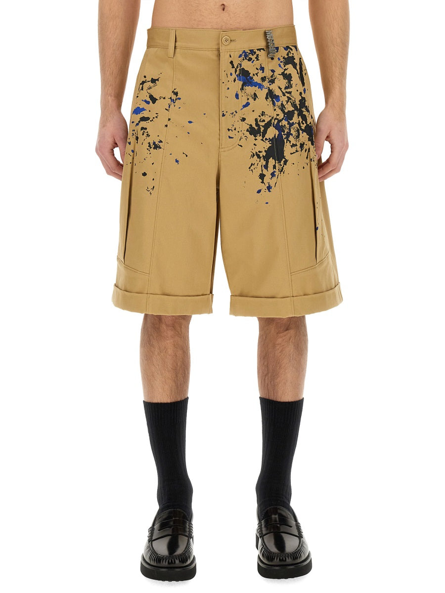 MOSCHINO Regular Fit Cargo Bermuda Shorts Size 50