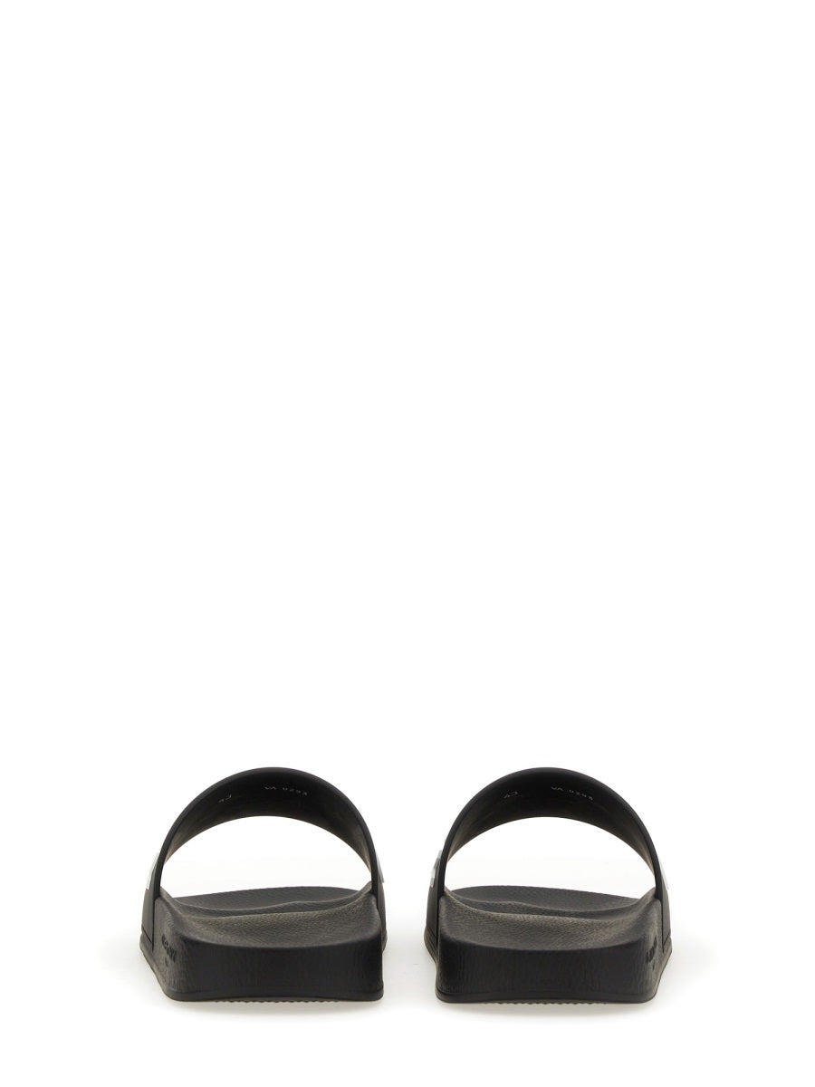GIVENCHY Logo Slide Sandals with Rubber Sole - 3 cm