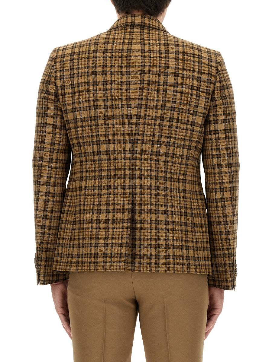 GUCCI Men’s Double G Wool-Blend Jacket (Size 50 IT)