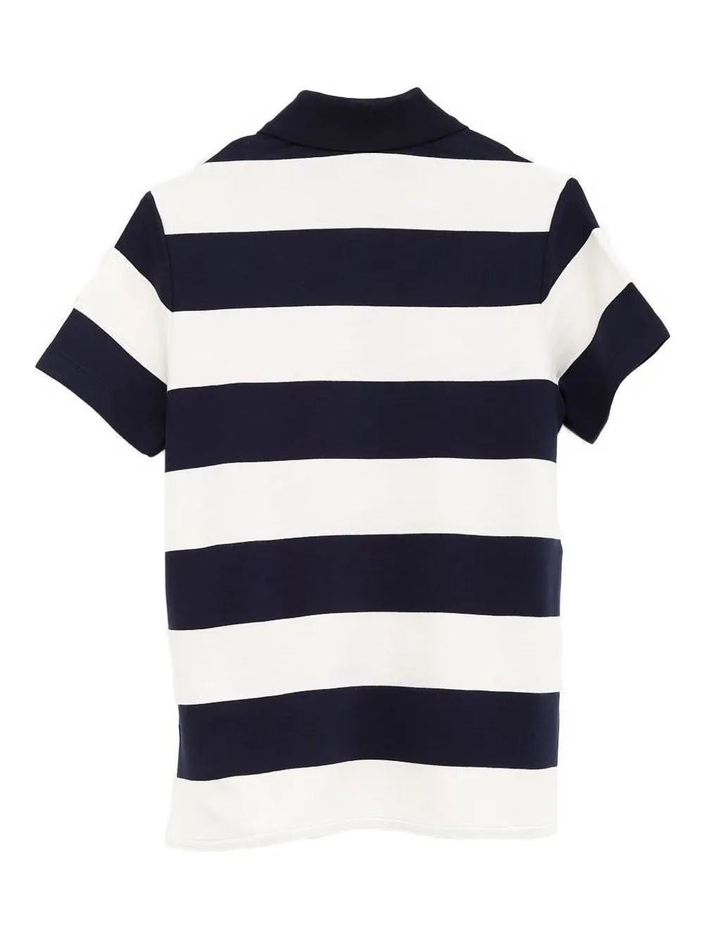 MONCLER Short Sleeve Striped Polo Shirt for Women - Slim Fit