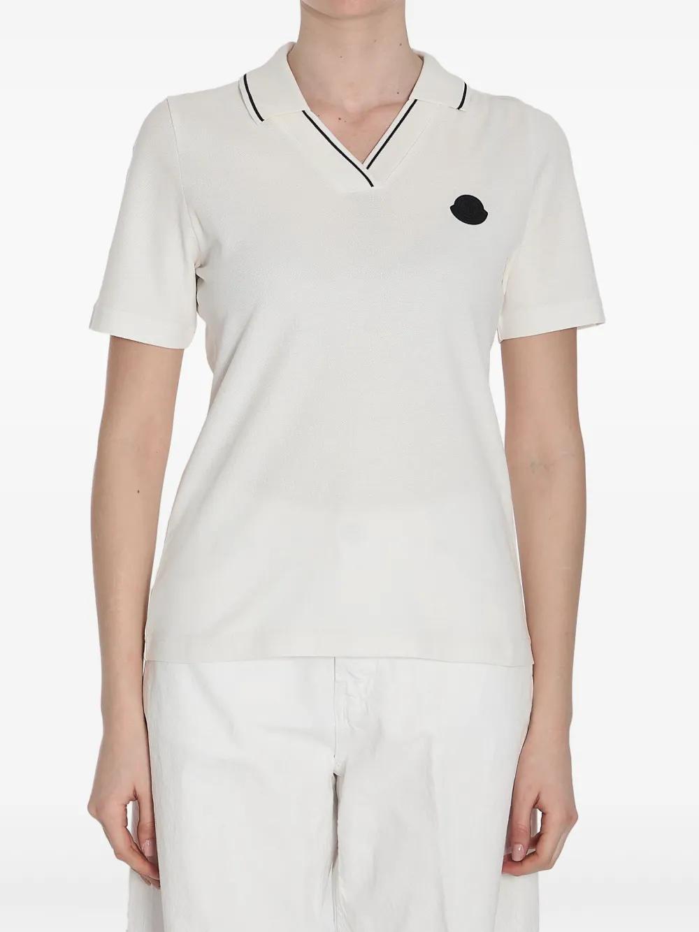 MONCLER Cotton Pique Polo Shirt - Women's Size S