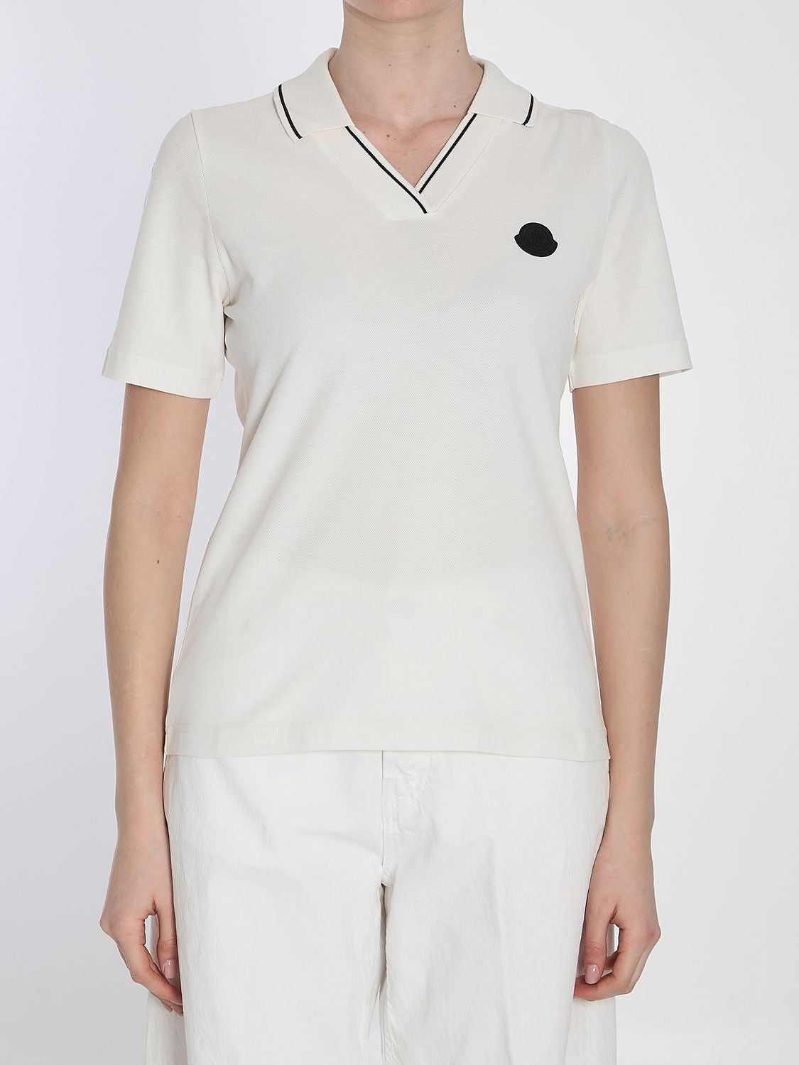 MONCLER Slim Fit Cotton Piqué Polo Shirt