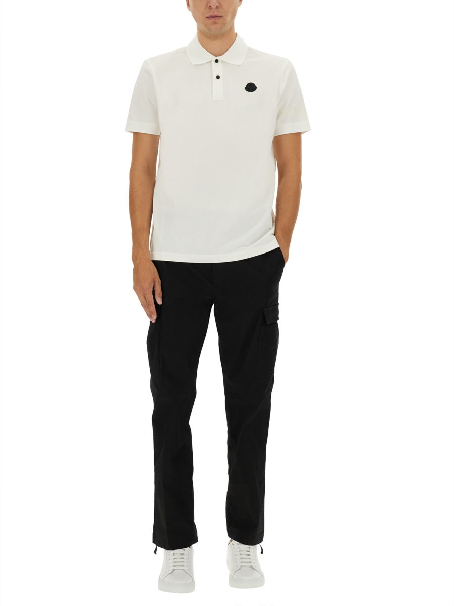 MONCLER Cotton Pique Polo Shirt - Size L