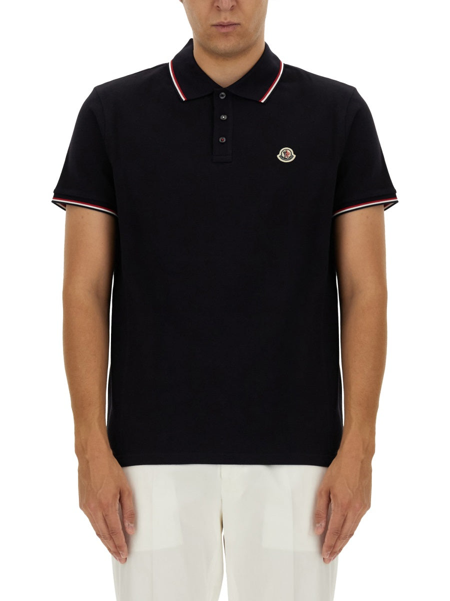 MONCLER Classic Logo Polo - Size L for Men
