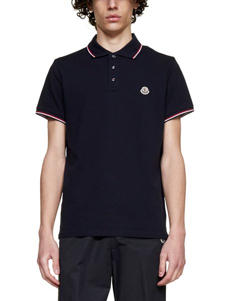 MONCLER Minimalist Cotton Piqué Polo Shirt for Men