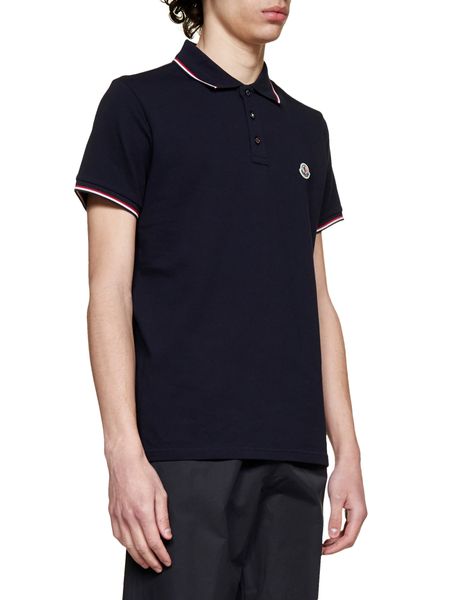 MONCLER Minimalist Cotton Piqué Polo Shirt for Men