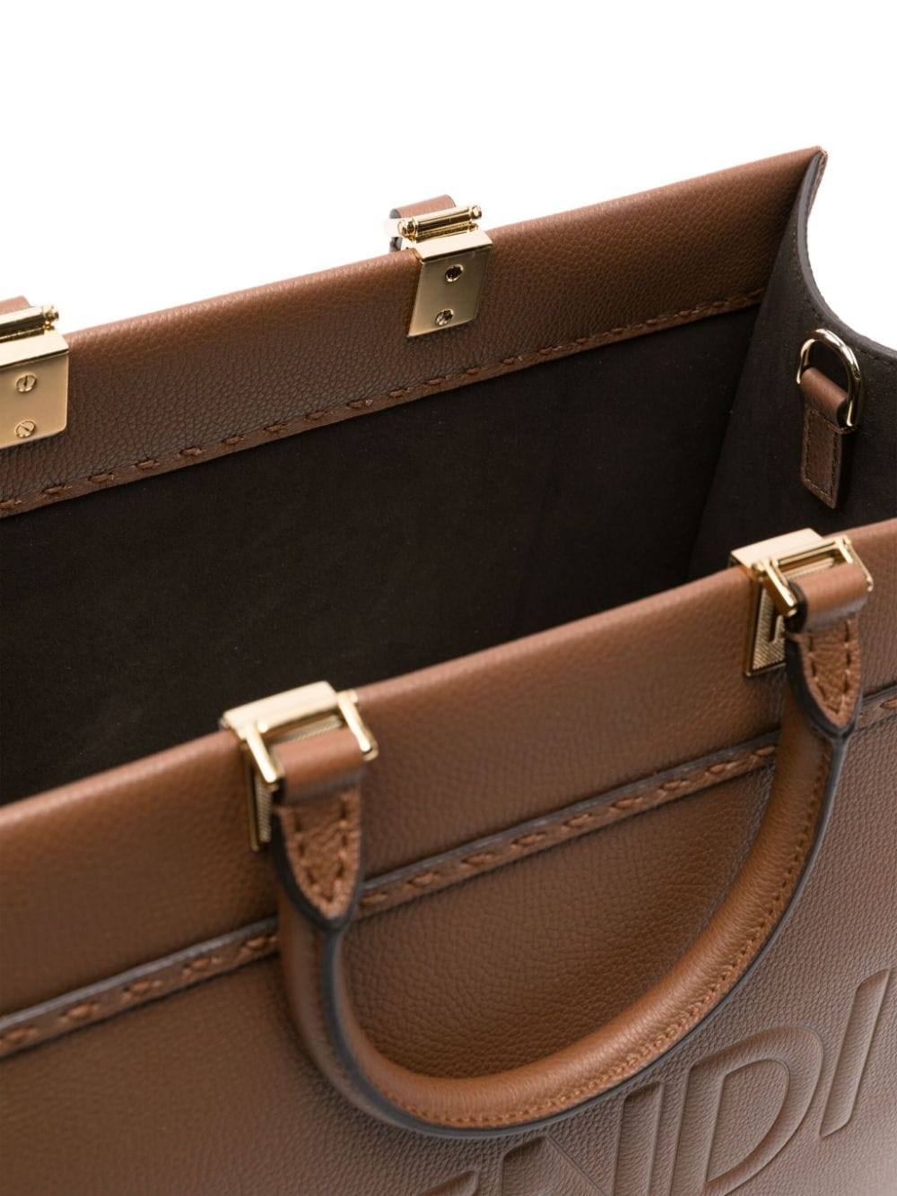 FENDI Medium Leather Tote Handbag