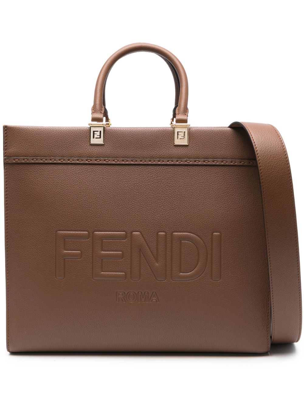 FENDI Medium Leather Tote Handbag