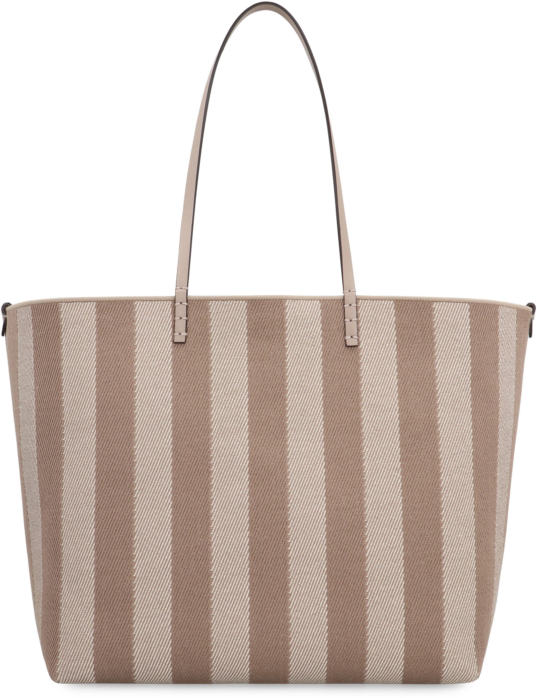 FENDI Large Reversible Striped Tote Handbag