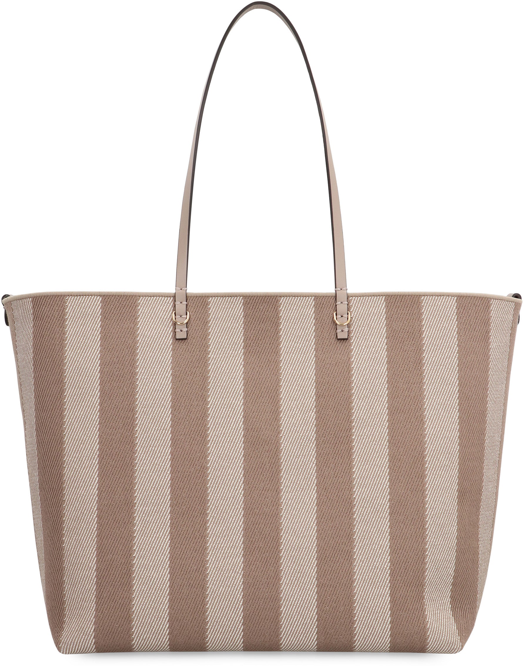 FENDI Large Reversible Striped Tote Handbag